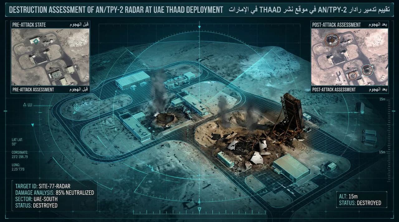 3D images show Iranian military operations against US and Israeli bases and positions in the Gulf and Israel. We can neither confirm nor deny their authenticity.