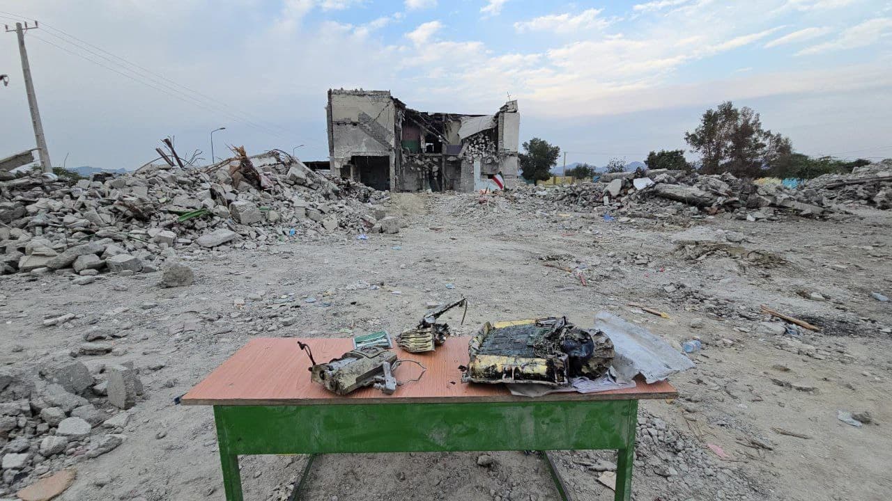 Remains of an American-made missile found at the site of the explosion that hit a school in Minab.