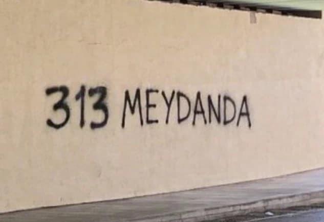 Turkey: Turkish-language graffiti that quote Khamenei invite resistance. The “313” symbol - a reference to the Battle of Badr - indicates a coordinated campaign, not spontaneous action.