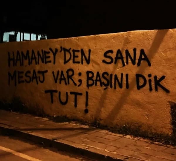 Turkey: Turkish-language graffiti that quote Khamenei invite resistance. The “313” symbol - a reference to the Battle of Badr - indicates a coordinated campaign, not spontaneous action.