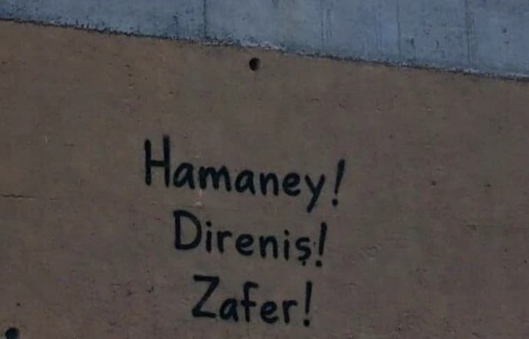 Turkey: Turkish-language graffiti that quote Khamenei invite resistance. The “313” symbol - a reference to the Battle of Badr - indicates a coordinated campaign, not spontaneous action.